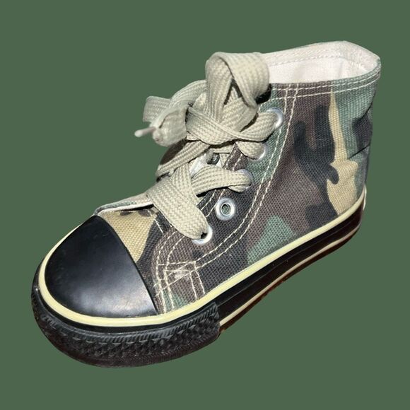 Baby Canvas XI Dier Camo High Tops Size 5 - Picture 8 of 8